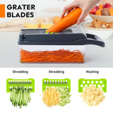 MAIPOR Vegetable/Pro Onion Chopper, Multifunctional 13 in 1 Food Chopper, Kitchen Vegetable Slicer Dicer Cutter With 8 Blades,Veggie, Carrot and Garlic Chopper With Container (Gray) MAIPOR