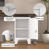 erosoei Metal NightStand Storage Cabinets with lock and Adjustable Shelf,Under Desk Lockable Steel File Storage Cabinet,Storage Cabinets for Home Office Living Room Bed Room erosoei