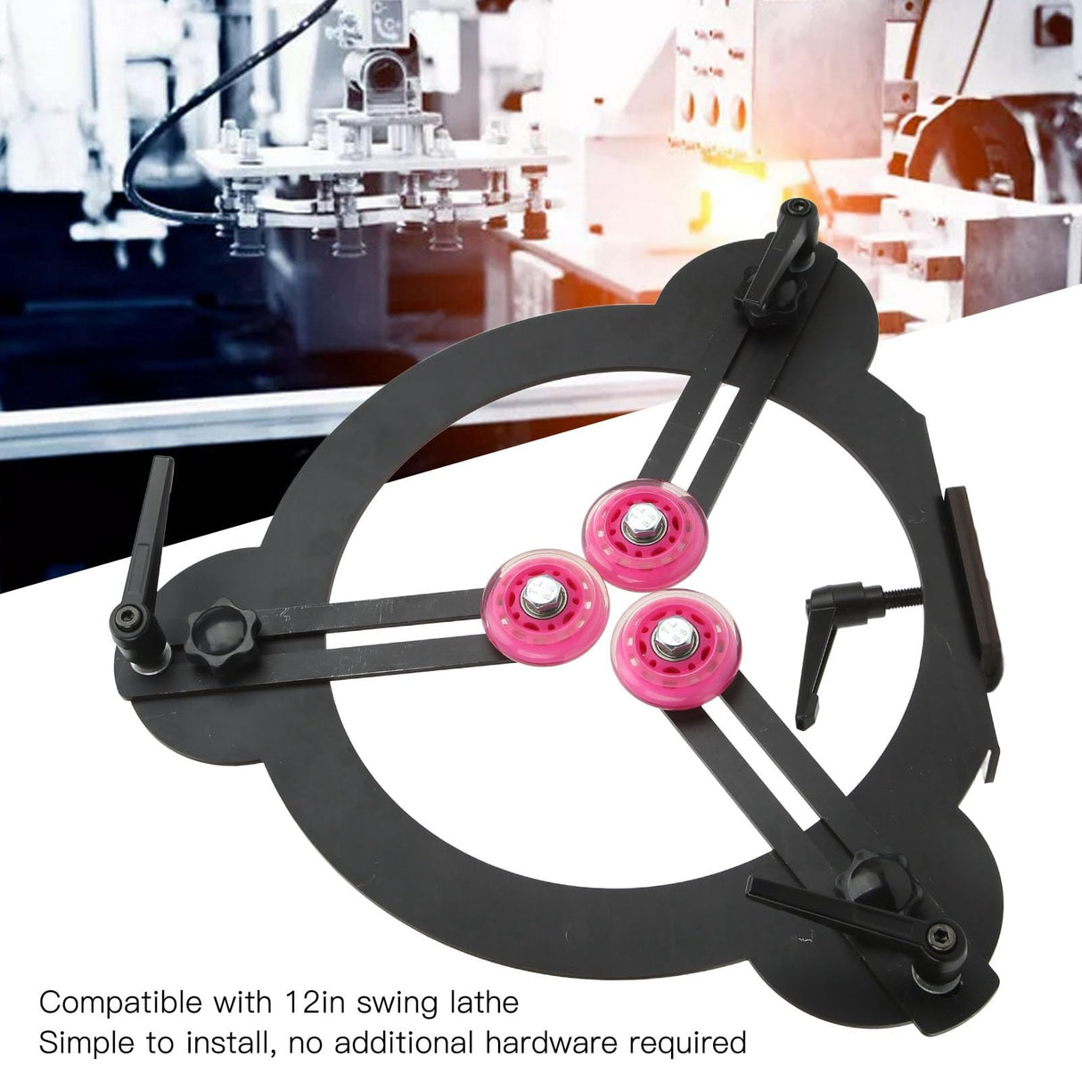 Woodturning Steady Rest Round Woodturning Steady Rest,Woodturning Steady Rest for Lathe Steady Rest Metal Steady Rest Metal Turning Tools for Wood Lathe Parts Accessories Eujgoov