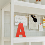 IRONCK Bookshelves and Bookcases 6-Shelf Etagere Bookcase, Industrial Open Display Shelves Geometric Bookcase with Sturdy Metal Frame，Industrial White IRONCK