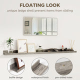 Axeman 72 Inch Floating Shelves for Wall | Picture Ledge Shelf Set of 2 | Rustic Grey Picture Shelf for Wall with Ledge | Long Floating Shelves with Lip | Photo Ledge Shelves for Books Album Records Axeman