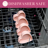 Paris Hilton Heart Shaped Ramekin Set, Mini Ceramic Ramekins, Oven Safe Baking Dishes, Dishwasher Safe, Stoneware Made without PFOA, 4-Piece Set, Pink Paris Hilton