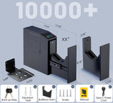 Gun safe, Biometric Slider safe for handgun, 4 Ways Unlock with Fingerprint, Key Access, PIN Code, Mounted Nightstand Pistol Safe and Gun Lock Box for Car, Truck, Desk, Bedside, Wall ORARAER