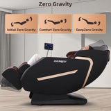 LIULINREST 2025 4D Massage Chair Full Body, Zero Gravity Massage Chair with SL-Track & Heating, Massage Shiatsu Recliner Chair with Smart Voice Control, Touchable Screen, Airbags, Foot Rollers (Brown) LIULINREST