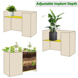 TRUEAURA Wood Raised Garden Bed, Rectangular Planter Box Outdoor Large Tall Trough 39"x28"x15" Flower Planters Boxes with Bottom for Plants Herb Patio Porch Balcony Privacy Screen TRUEAURA