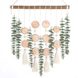 GIAUMA Artificial Eucalyptus Plant Wall Decor Fake Greenery Leaves Stems Wall Hanging Faux Plants on 16.5 inch Wood Stick Boho Rustic Farmhouse Decor for Bathroom Bedroom Dining Room Indoor Home GIAUMA