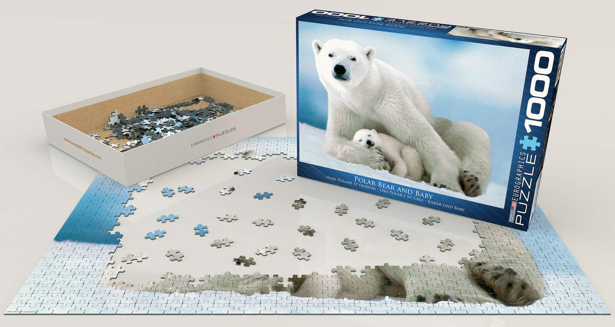 EuroGraphics Polar Bear and Baby Puzzle (1000-Piece), 6000-1198 EuroGraphics
