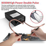 8000W Spot Welder,Handheld Spot Welder,Portable Spot Welder Machine DIY Kit,High Power Handheld Spot Welding Machine,with nickel strip and spot welding pen,for 18650 Battery Pack Welding Tools Docreate