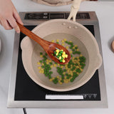 HANSGO 3PCS Wooden Cooking Spatulas, 12inch Wooden Kitchen Utensils Set Dark Brown Wood Spatulas for Cooking Stirring Frying Mixing Sauteing HANSGO