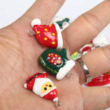 Naler 24PCS Mini Christmas Ornaments, Christmas Tree Decoration Resin Design with Santa Claus, Snowman, Reindeer and More Ornaments for Christmas Decoration New Year Naler