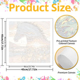 Mandun Paint by Numbers for Adult, Horse Paint by Numbers Kit for Adults Beginners, DIY Acrylic Oil Painting Kits with Brushes for Home Wall Decor 16x16Inch Mandun