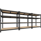PrimeZone 4 Tier 36" W x 16" D x 55" H Storage Shelves - 3 Pack Adjustable Garage Storage Shelving, Heavy Duty Metal Storage Utility Rack Shelf Unit for Warehouse Pantry Closet Kitchen, Black PrimeZone