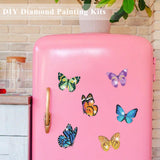 Vcekract 12 Pcs Diamond Painting Kits, Butterfly Diamond Art Refrigerator Magnets, Diamond Art Kits for Adults, Fridge Magnet Diamond Art Kits, DIY Crafts Kits for Adults Vcekract