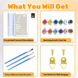 CRZMODE Halloween Paint by Numbers Kit for Adults, Book Paint by Numbers for Adults, Acrylic Painting Crafts for Home Decor Gift (16x20inch) CRZMODE