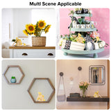 Honey Bee Spring Tiered Tray Decor, Bumblebee Party Decorations, Summer Farmhouse Beehive Decoration Set, 2 Mini Faux Bee Honey Dippers & 1 Fake Wooden Honeycomb Centerpiece, Bookshelf Table Decors WixiTool