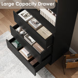 GarveeHome 70 in Bookcase with Drawers, Tall Bookshelf Farmhouse Bookcases Wooden Deep Bookshelves Storage Cabinet Organizer for Living Room, Study, Kitchen, Home Office GarveeHome