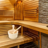 IEUDNS 4L Wooden Sauna Barrel, Sauna Accessories, Large Capacity Traditional Bathroom Equipment SPA Accessory for Adults, Wood IEUDNS