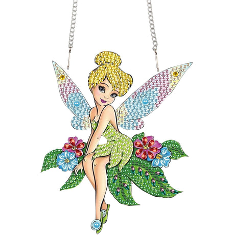 TDFERAN Diamond PaintingPendant Diamond Art Jewelry DIY Fairy Diamonds Art Decoration Kit Garden Window Pendant, Gem Art Hanging Wall Home Window Decoration Adult Digital Painting Crafts TDFERAN