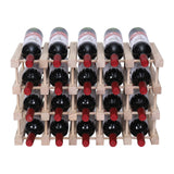 FDHUIJIA Wine Rack Small countertop Cabinet Stackable Storage Wooden freestanding Floor Wine Holder (20 Bottles) FDHUIJIA