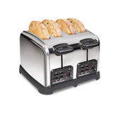 Hamilton Beach 24782 Retro Toaster with Wide Slots, Sure-Toast echnology, Bagel & Defrost Settings, Auto Boost to Lift Smaller Breads, 4 Slice, Polished Stainless Steel Hamilton Beach