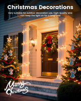 Clear Christmas String Lights 100 Count 25 Feet Incandescent Bulb Mini Lights for Indoor Xmas Tree Garland Birthday Wedding Party Festival Decoration, Green Wire Minetom