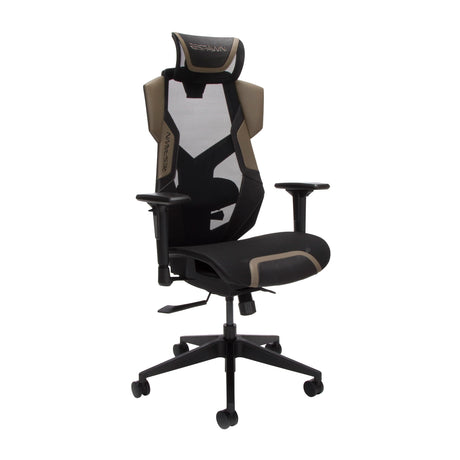 RESPAWN FLEXX Mesh Gaming Chair with Lumbar Support, Ergonomic Gaming Chair with Recline/Tilt Tension Controls, Adjustable Arms, 300lb Max Weight with Wheels for Computer/Desk/Office - Brown RESPAWN