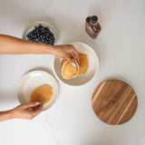 Everbrook Authentic Wood and Ceramic Tortilla Warmer - Tortilla Holder with Lid - Bread Warmer - Pancake Holder- Roti Box - 8.5 Inches Everbrook