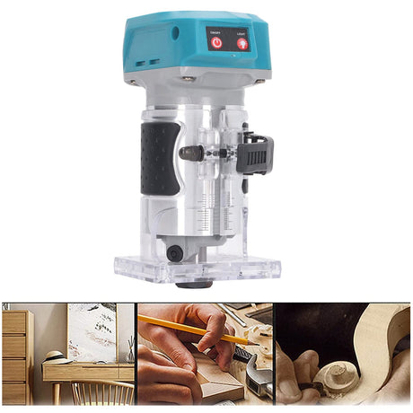 Respicefinem 6 Router 18V 19.0×17.0×12.0 Brushless Trimming Carving Machine Brushless Woodworking Router 18V Battery Hole Trimmer For Bl1815 Trimming Router Woodworking Hole Trimme Respicefinem
