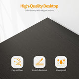 CubiCubi Computer Desk with Keyboard Tray, 47 Inch Office Desk with Monitor Stand and Storage Shelves, Music Studio Desk Workstation, Work Table for Home Office, Black CubiCubi