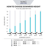 36in Ceiling Fan Extension Downrod in Matte Black WAC Lighting