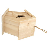 Wood Birdhouse,Unfinished, DIY Bird House Wood Birdhouse Birdhouse to Paint for Birdwatching Wood Frame for Finches and Songbirds Walfront