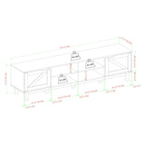 Walker Edison Tinsley Barn-Door Low Stand for TVs up to 80 Inches, 70 Inch, Rustic Oak Walker Edison