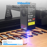 IWECOLOR Laser Engraver Machine 10W Output Power, 72W DIY Laser Engraving Machine 0.06mm High Precision Laser Cutter and Engraver for Wood and Metal, Paper, Acrylic, Glass, Leather etc, 14.9" x 14.9" IWECOLOR