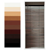 TailorView Customizable Wood Horizontal Cordless Window Blinds - 2 Inch Slats - Walnut (Medium-Dark Brown,) Outside or Inside Mount. TailorView