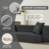 SUYOLS 2-in-1 Convertible Couch Bed with 2 Pillows - Folding Floor Couch & Sleeping Mattress - Washable Cover & Memory Foam Sleeper for Living Room/Guest Room/Home Office/Van Trip, Twin XL, Dark Grey SUYOLS