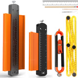 Gauge Shape Outline Tool, Contour Gauge Profile Tool with Lock, Measuring Tools Shape Duplicator for Woodworking - 10 Inch & 6 Inch (6+10 inch HBTJCZXL