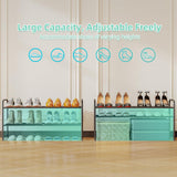 SUFAUY 2 Tier Shoe Rack, Closet Metal Shoe Rack Organizer Heavy Duty, Stackable, Black SUFAUY