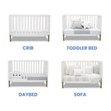 Delta Children Hendrix 4-in-1 Convertible Crib, Bianca White/Bronze Delta Children