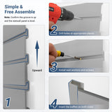 Neoaider Slatwall Panel 4 FT x 4 FT, Interlocking Slat Wall Paneling, Wall Mounted PVC Wallpanel, Suitable for Garage Storage and Organizer, Slatwall Board, Shelves - Grey Neoaider