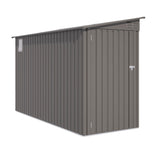 Vigo huseeo 4 * 9.2 FT Outdoor Storage Shed, Galvanized Steel Garden Shed with Lockable Door & Window, Waterproof Metal Tool Storage for Garden, Backyard, Patio, Lawn(Gray) Vigo huseeo