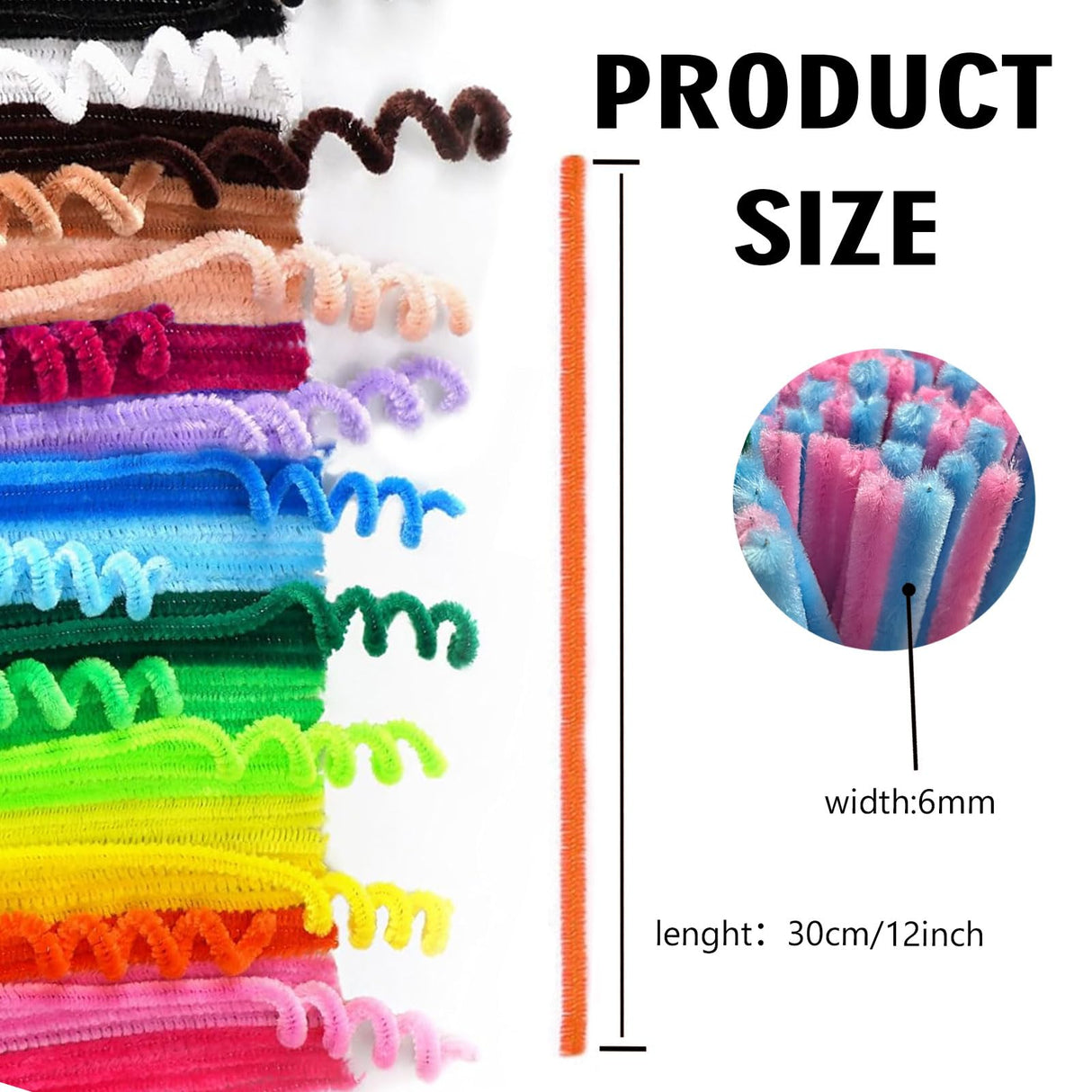 Pipe Cleaners Craft Supplies,Multi-Colored Chenille Stems for DIY Arts Crafts Project,Green Pipe Cleaners Bulk Easter Basket Stuffers,Fidget Toys for Ages 8-13,Teen Girl Gifts,Kids Crafts VZF