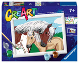 Ravensburger CreArt Mother/Foal Paint by Numbers Kit for Kids - Painting Arts and Crafts for Ages 7 and Up Ravensburger