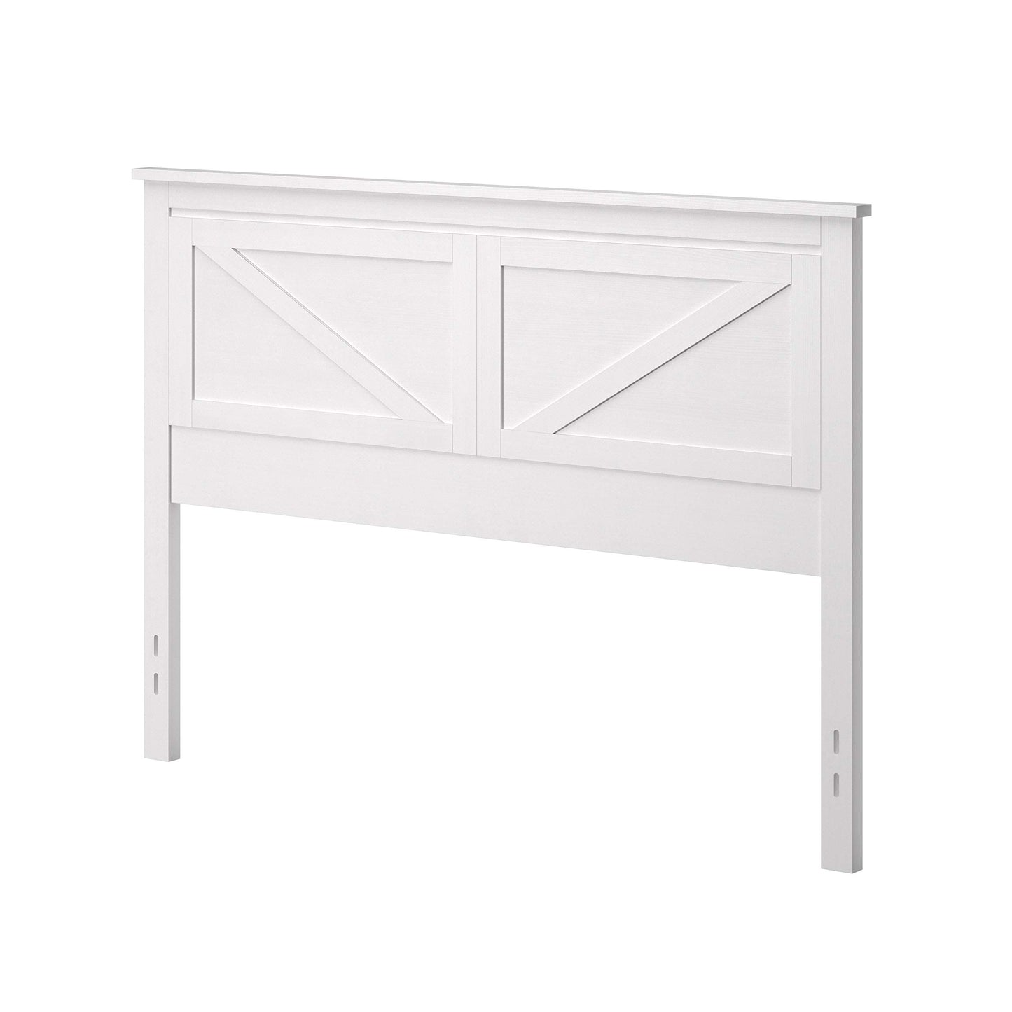 Farmhouse Style Gloss White Wood Panel Headboard - Queen Size by Glenwillow Home - WoodArtSupply