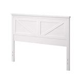 Farmhouse Style Gloss White Wood Panel Headboard - Queen Size by Glenwillow Home Glenwillow Home