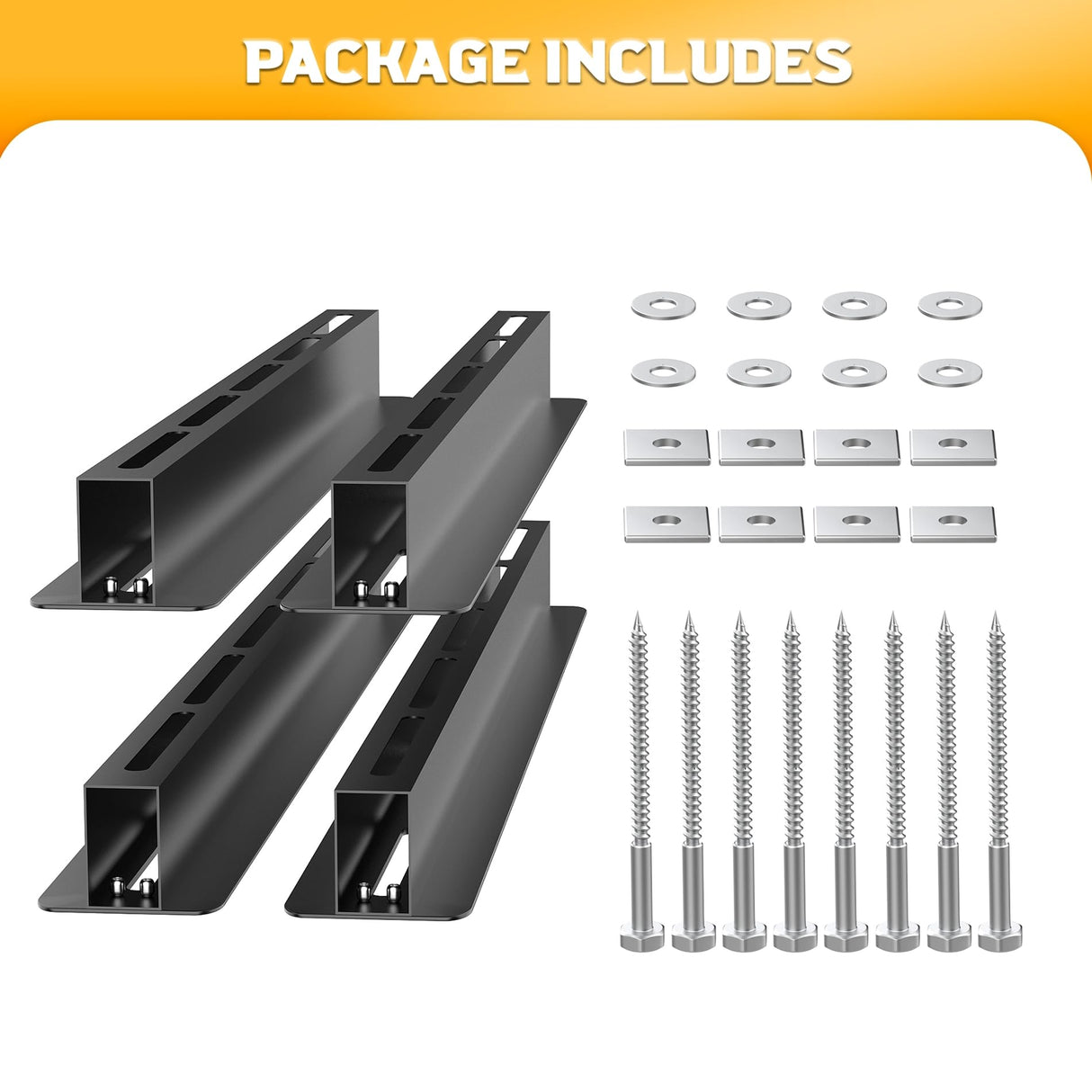 WALMANN Ceiling Tote Storage Rails, Heavy Duty Garage Ceiling Bin Storage Rack Adjustable Overhead Tote Slide Rail(4 Pack for 3 Bins, Bins Are Not Included) WALMANN