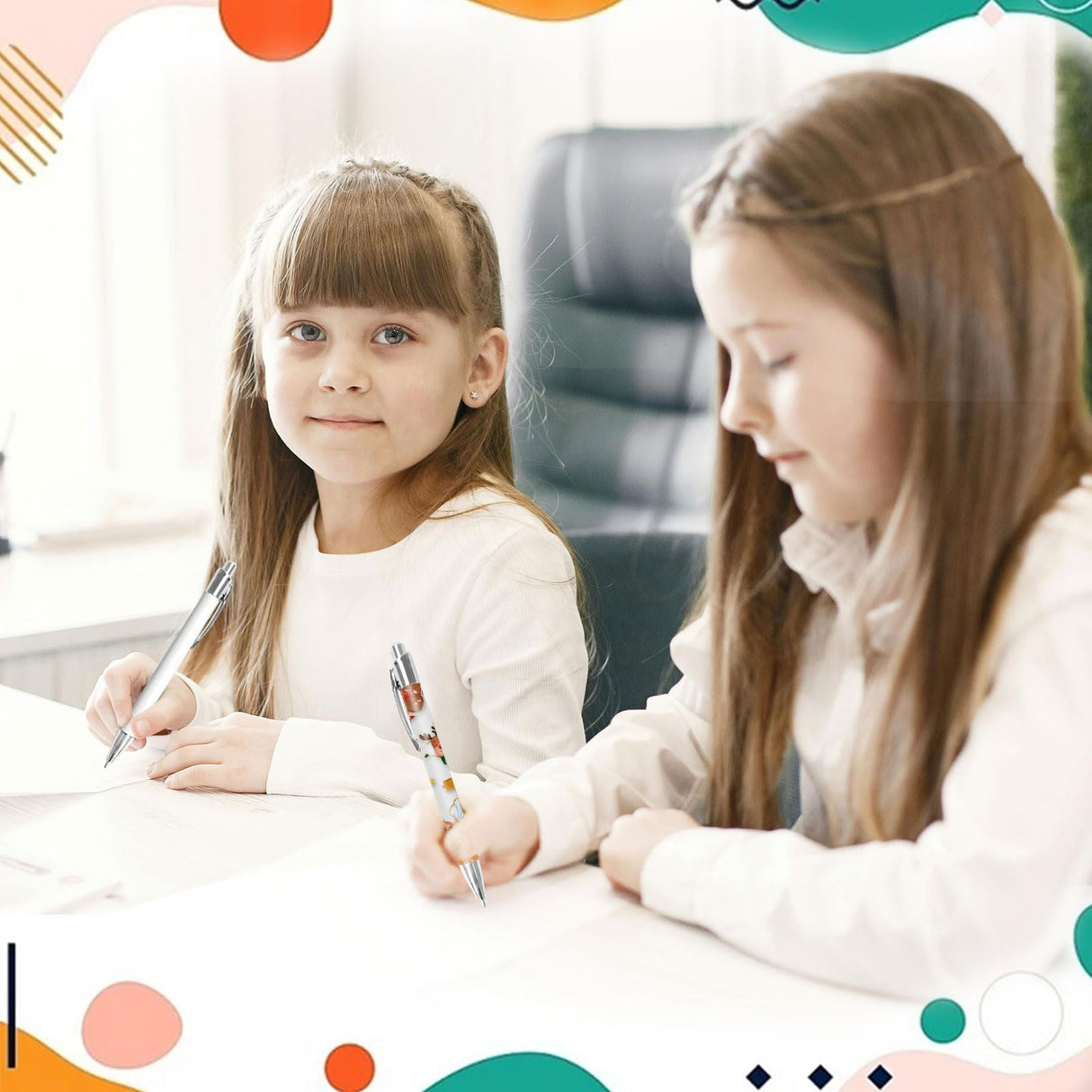 SENONAPO 100 Pcs Sublimation Pens Bulk Diy Christmas Personalized Pens Heat Transfer Ballpoint Pen with Shrink Wrap White Blank Aluminum Customized Clip Pen for Office School Stationery Gift Supplies SENONAPO