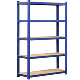 Topeakmart 5-Tier Utility Shelves, Metal Adjustable Garage Shelves Storage Racks Heavy Duty Shed Shelving Unit- Blue, 35.5 x 12 x 71 Inch Topeakmart