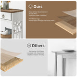 funitydg,43" Console Tables for Entryway with Drawers, Farmhouse Entryway Table with Shelf, Narrow Long Entry Table with Solid Wood Legs, Rustic Vintage Sofa Foyer Tables for Entryway, White funitydg