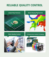 Kingjet LC401 Ink Cartridges Replacement for Brother LC401 Ink Cartridges Compatible with LC401 Ink Cartridges for Brother Printer MFC-J1010DW MFC-J1170DW MFC-J1012DW, 4PK（Black/Cyan/Magenta/Yellow Kingjet