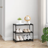 Autonomier 3 Tier Small Shoe Rack, Narrow Stackable Shoe Shelf for Kids Toddler Adult, Lightweight Shoe Rack Stand for Closet Dorm Storage Organizer, Front Door Entrance, Entryway Autonomier